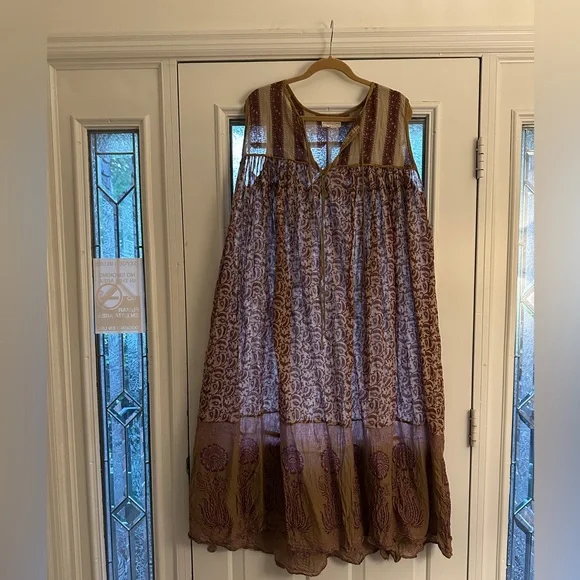 Daughters of India Maxi Dress - Brown and Purple - Picture 1 of 10